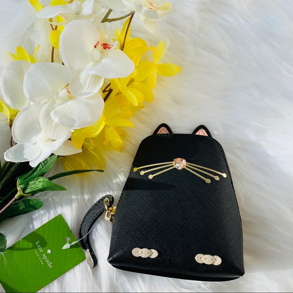 KATE SPADE MINI HAYDEN CAT CROSSBODY COIN PURSE - Picture 6 of 8